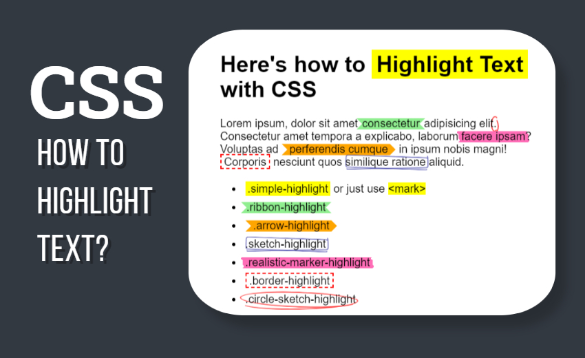 Highlight Text CSS: 7 Cool Text Effects 😎 - Coding Dude